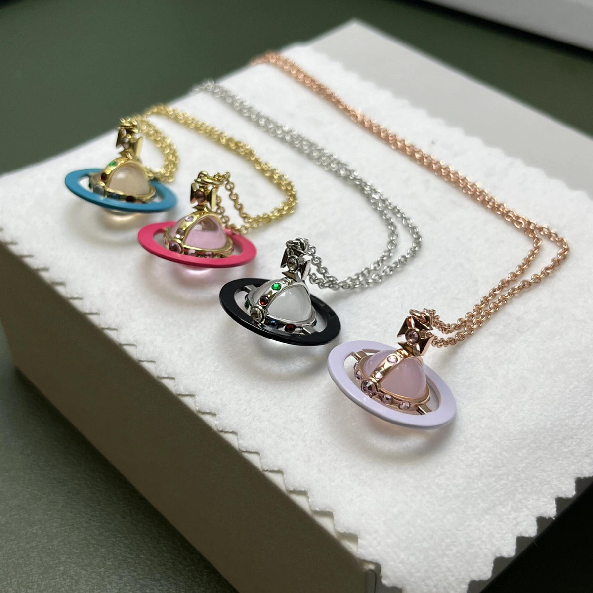 Orb Pendant Necklace in Polished Metal-Tone – Design 028 main product view