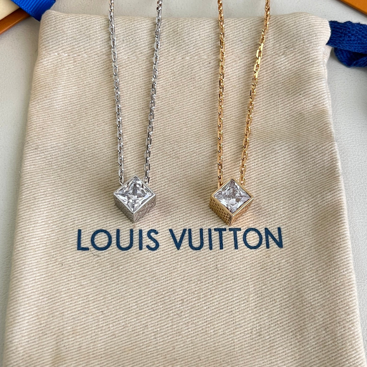 Geometric Emblem Pendant Necklace in Polished Metal-Tone – Design 007 styled product view