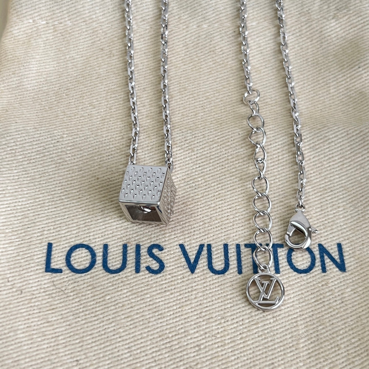 Geometric Emblem Pendant Necklace in Polished Metal-Tone – Design 006 styled product view