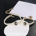 Pearl Bracelet in Polished Metal-Tone – Pearl Detail main product view