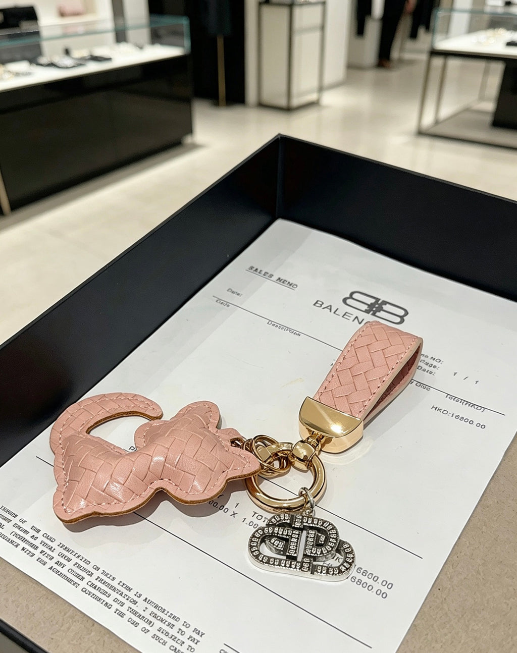 Key Jewelry Accessory in Polished Metal-Tone – Design 011 styled product view