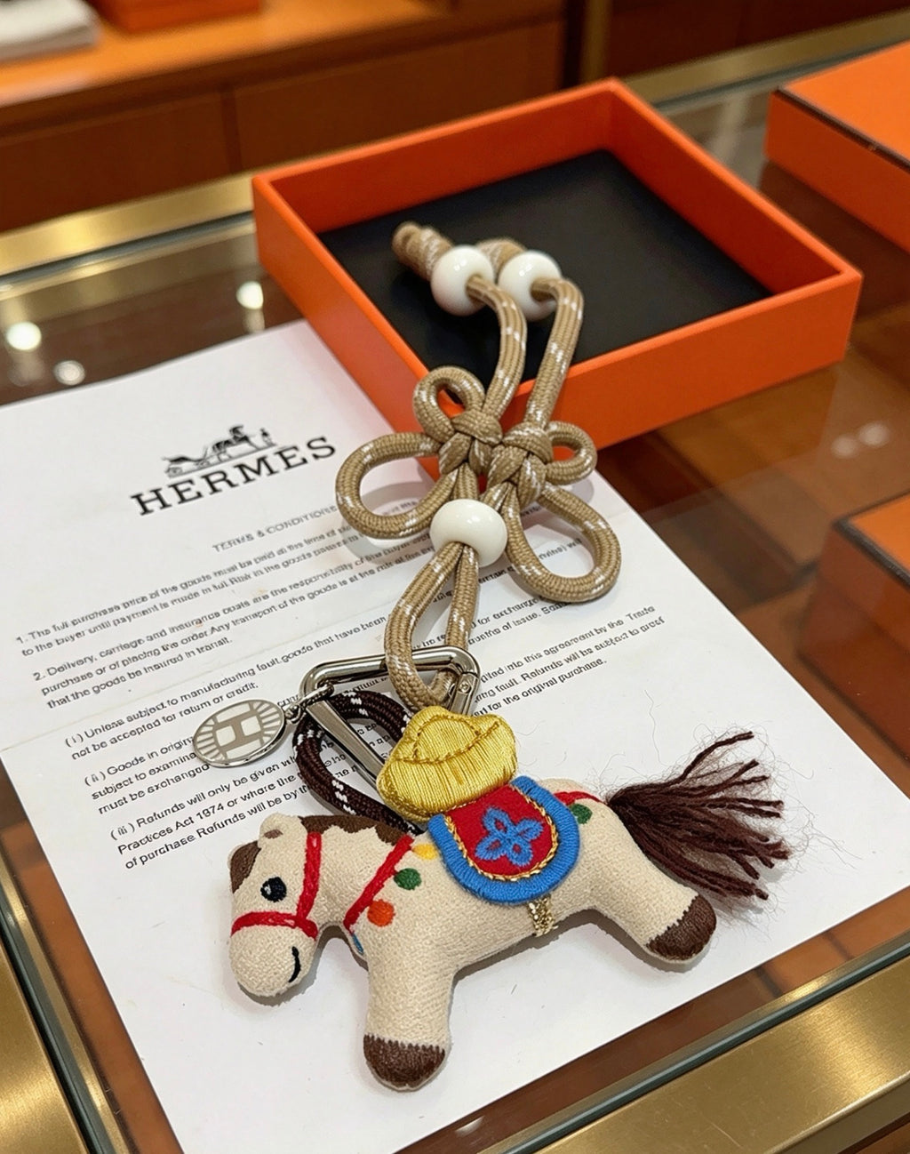 Horse Keychain in Silver-Tone – Design 015 front product view