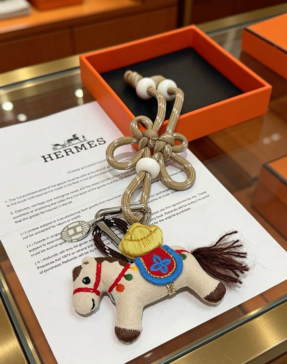 Horse Keychain in Silver-Tone – Design 015 front product view