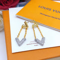 Geometric Emblem Stud Earrings in Gold-Tone – Design 012 main product view