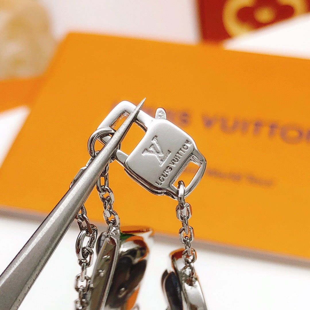 Geometric Emblem Bracelet in Silver-Tone – Silver Detail – Design 007 close-up detail