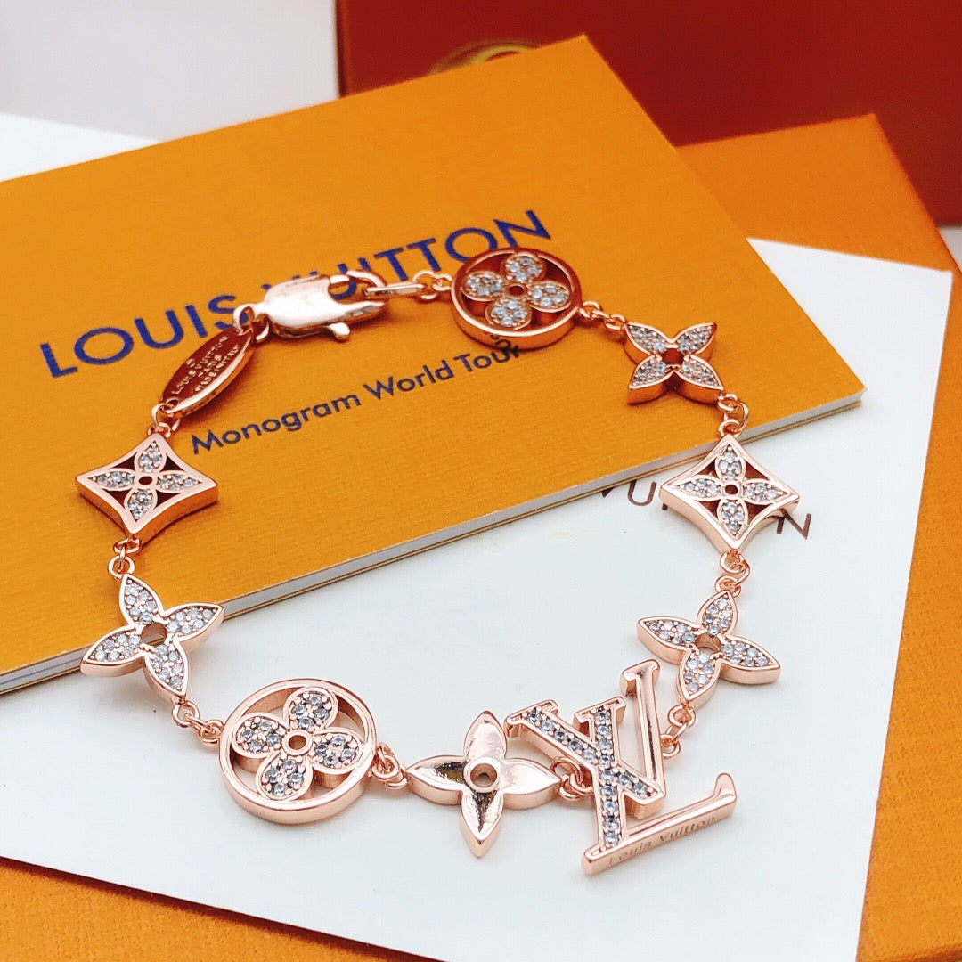 Geometric Emblem Bracelet in Rose-Gold-Tone – Rose Gold Detail – Design 005 main product view