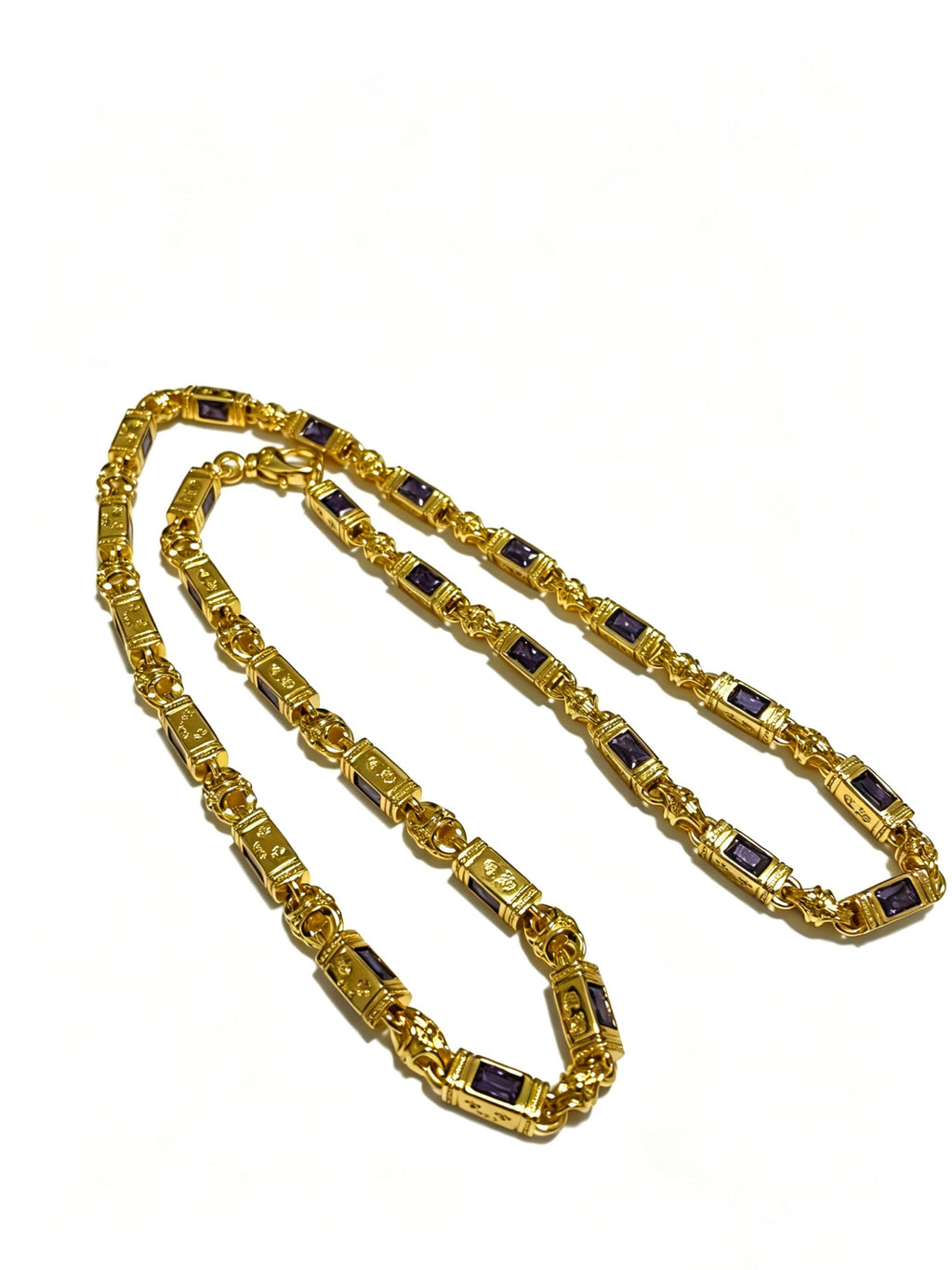 Signature Emblem Pendant Necklace in Polished Metal-Tone – Design 020 detail view