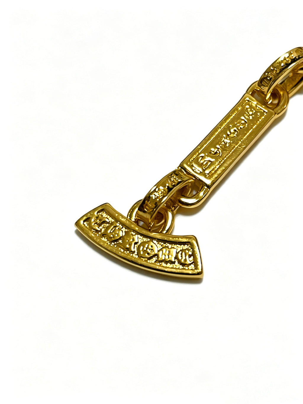 Signature Emblem Pendant Necklace in Polished Metal-Tone – Design 021 styled product view