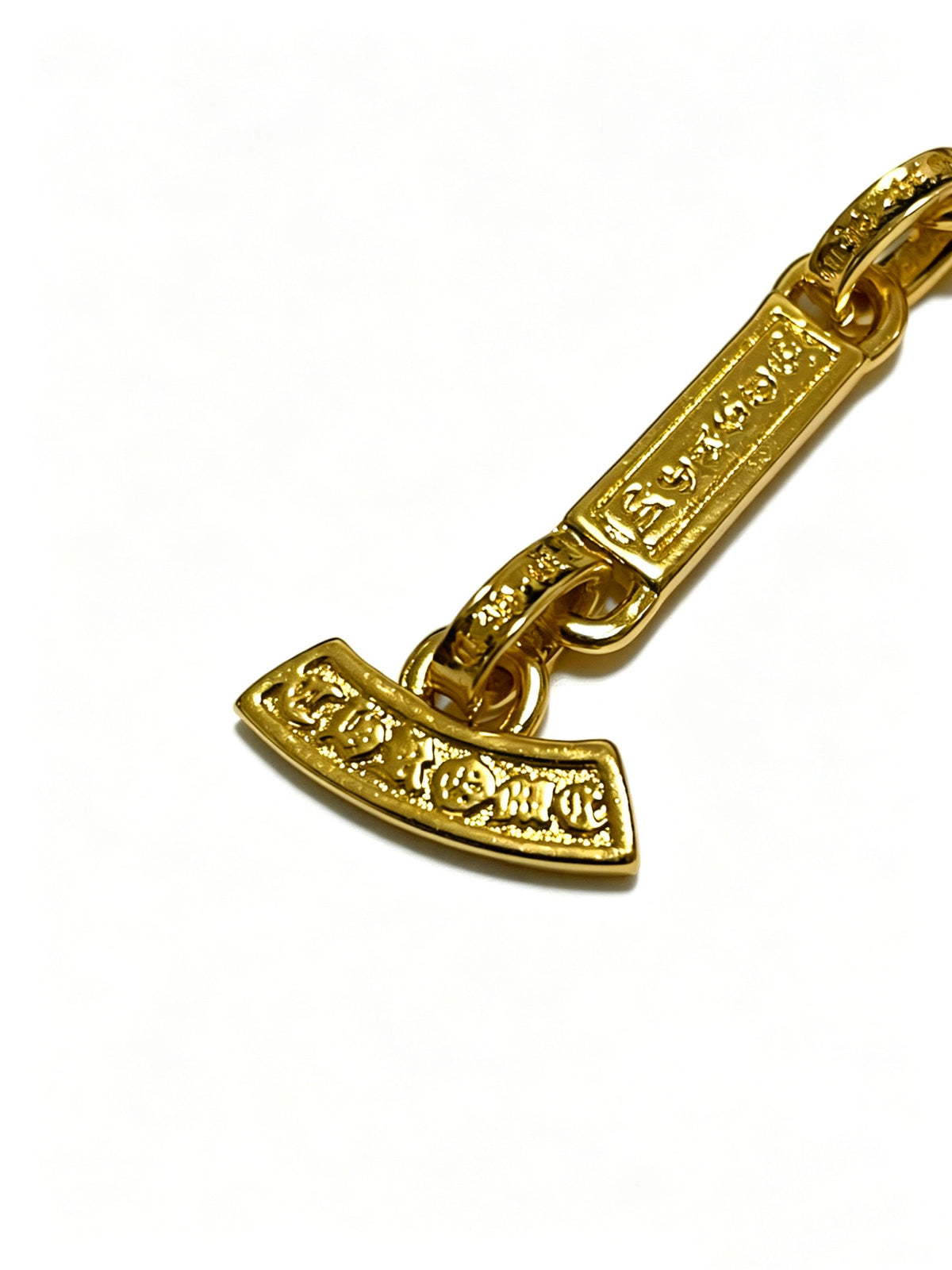 Signature Emblem Pendant Necklace in Polished Metal-Tone – Design 021 styled product view