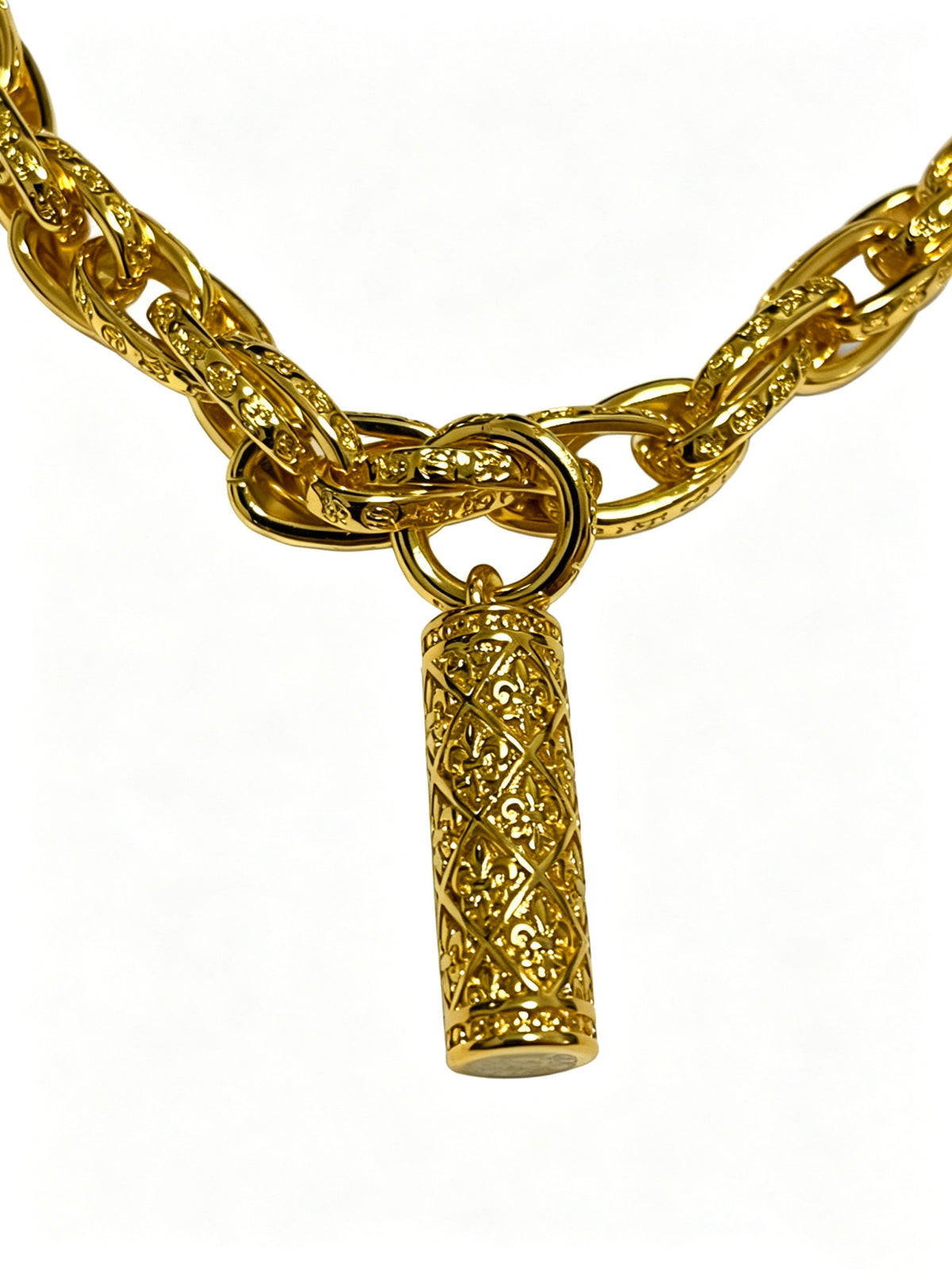 Cross Pendant Necklace in Antique Silver-Tone – Design 04 styled product view