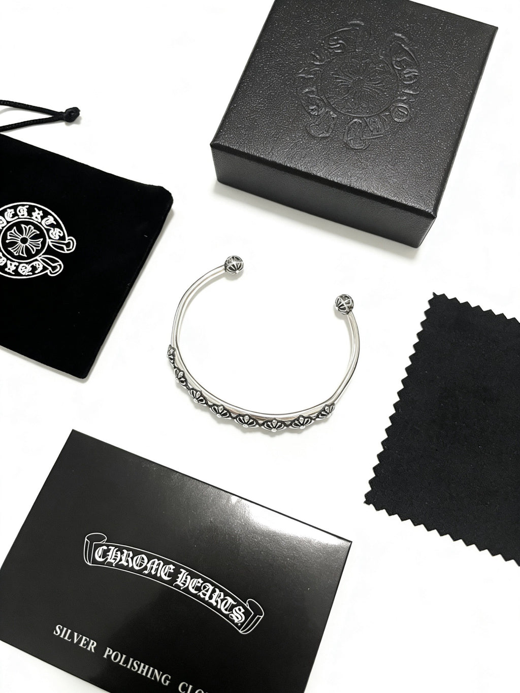 Cross Statement Bracelet in Metal-Tone – Design 05 close-up detail