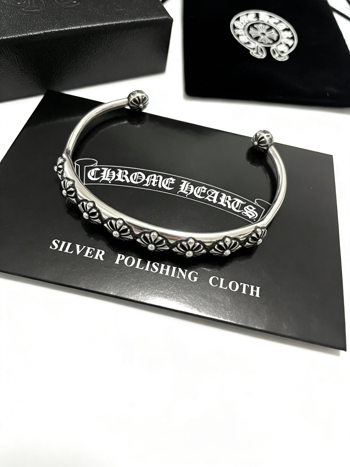Cross Statement Bracelet in Metal-Tone – Design 05 detail view