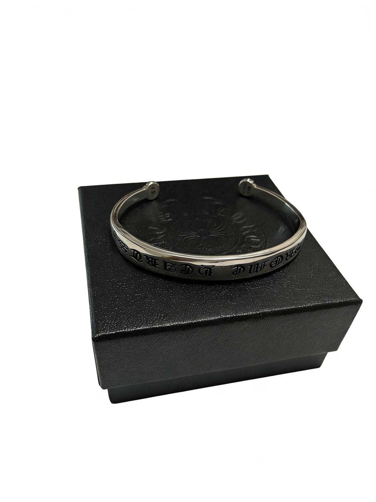 Signature Emblem Bangle in Polished Metal-Tone – Design 009 main product view