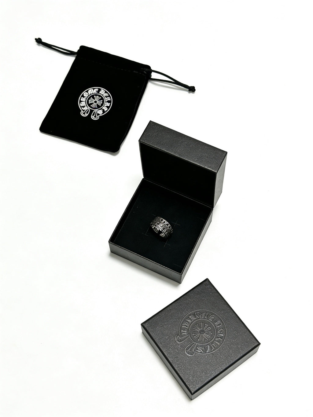 Signature Emblem Statement Ring in Polished Metal-Tone – Design 015 main product view