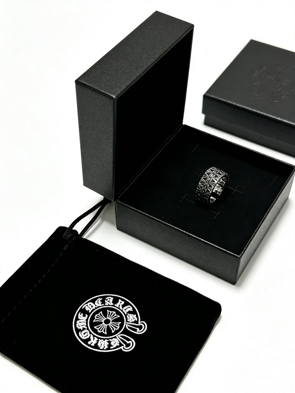 Signature Emblem Statement Ring in Polished Metal-Tone – Design 015 styled product view