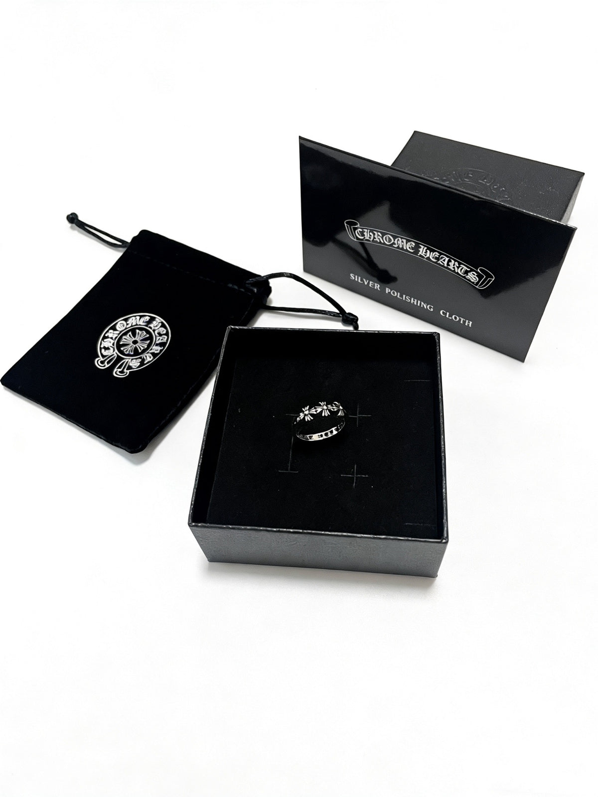 Signature Emblem Statement Ring in Polished Metal-Tone – Design 016 main product view