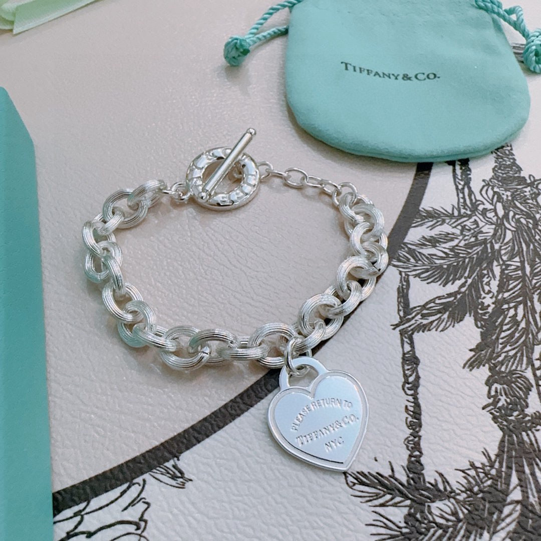 Signature Motif Bracelet in Silver-Tone – Vintage Detail – Design 18 front product view