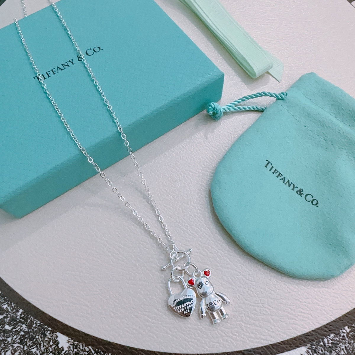 Signature Motif Jewelry Accessory in Silver-Tone – 45 cm – Design 06 styled product view