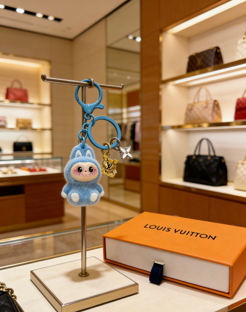 Bag Motif Keychain – Bag Detail – Design 017 styled product view