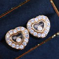 Heart Crystal-Accent Stud Earrings – Heart Detail main product view