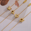Letter Emblem Bracelet in Polished Metal-Tone – Design 005 main product view