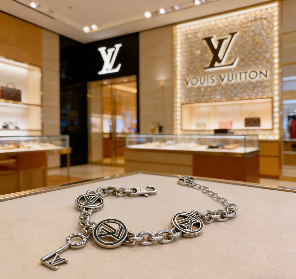 Chain Bracelet in Silver-Tone – Design 002 styled product view