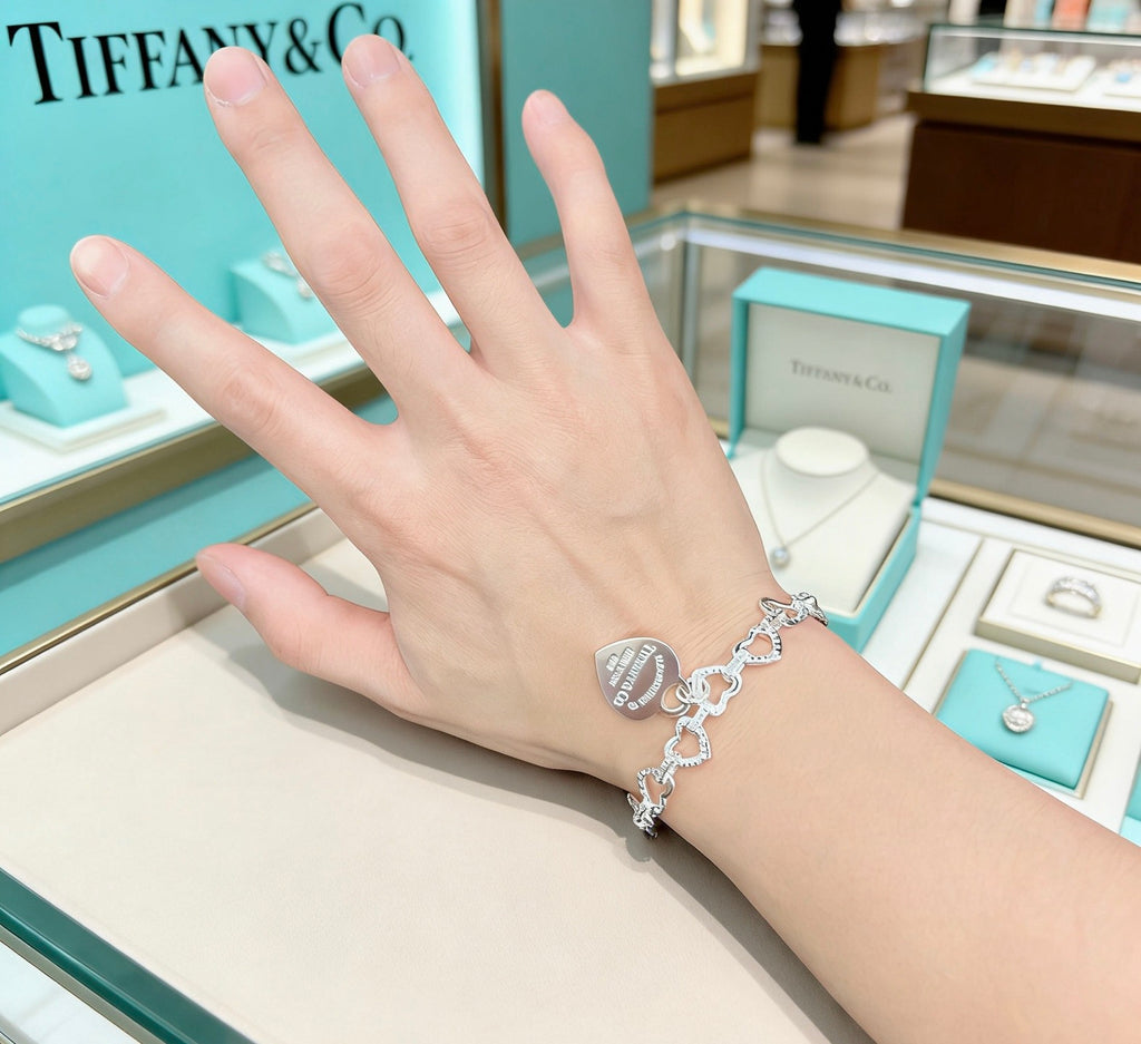 Signature Motif Bracelet in Silver-Tone – Vintage Detail – Design 11 front product view