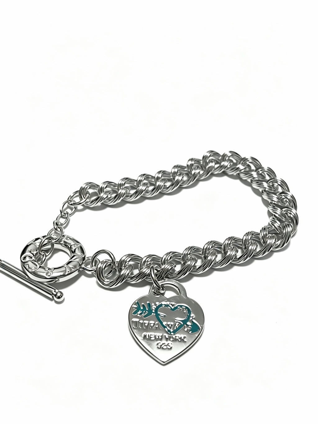 Signature Motif Bracelet in Silver-Tone – Vintage Detail – Design 10 front product view
