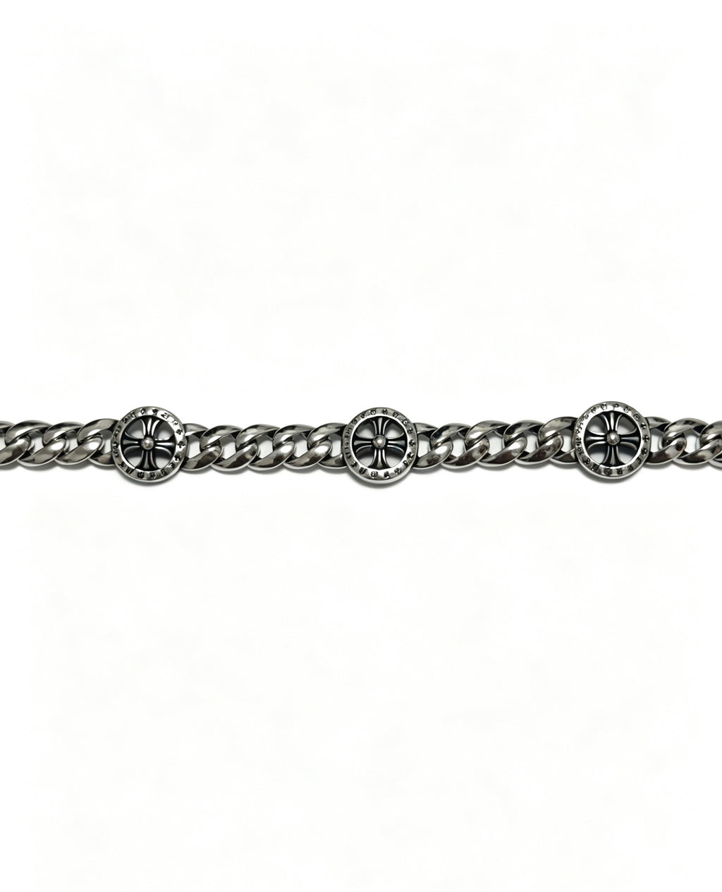 Signature Emblem Bracelet in Polished Metal-Tone – Design 002 main product view