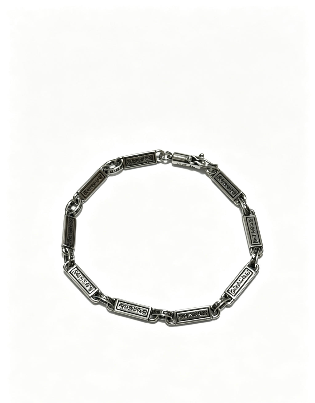 Cross Cuban-Link Bracelet in Antique Silver-Tone – Cuban Link main product view