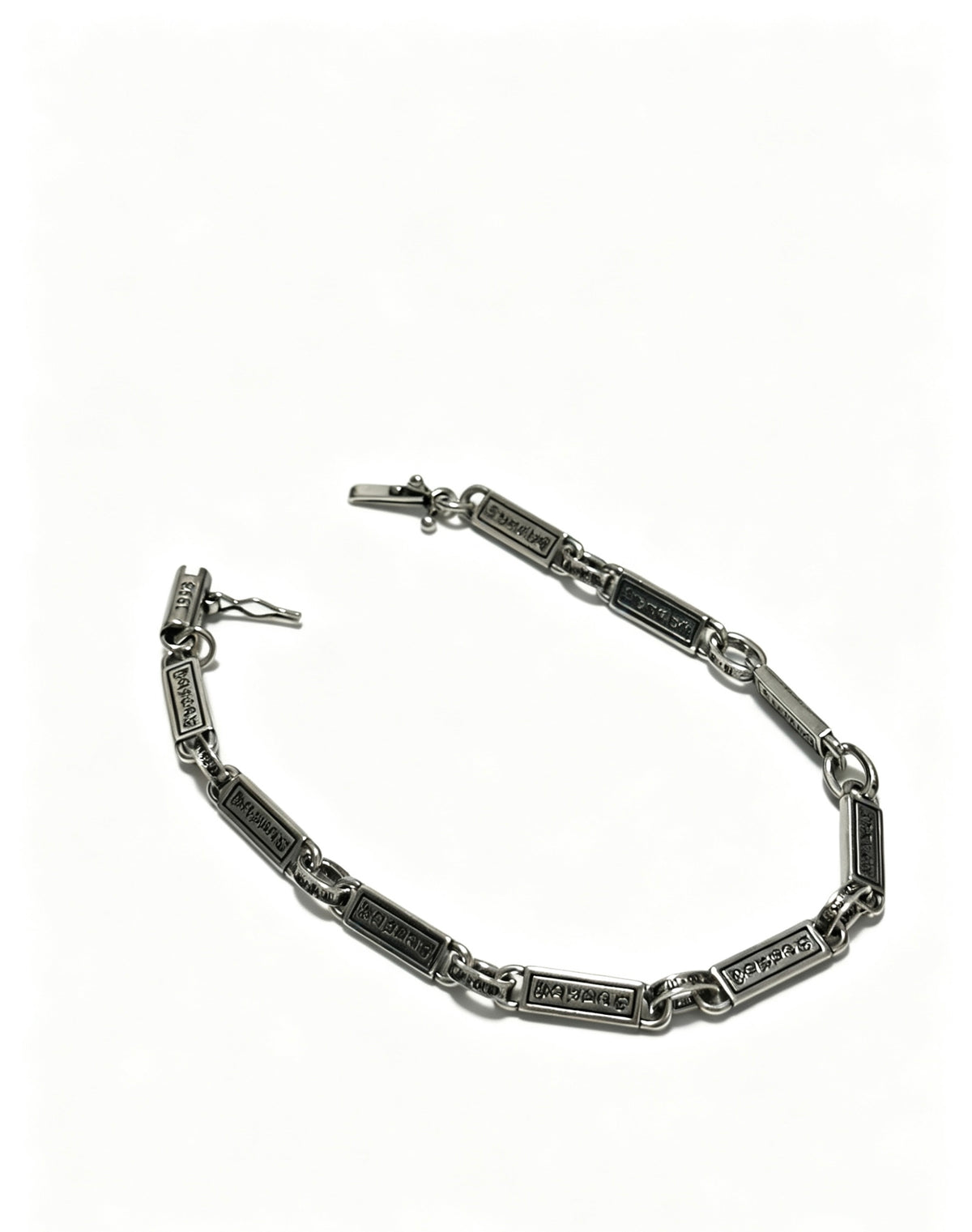 Cross Cuban-Link Bracelet in Antique Silver-Tone – Cuban Link front product view