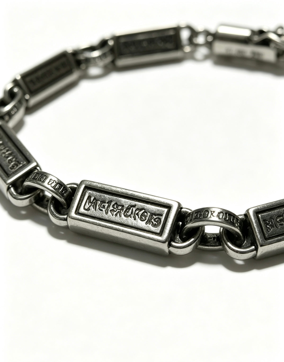 Cross Cuban-Link Bracelet in Antique Silver-Tone – Cuban Link styled product view