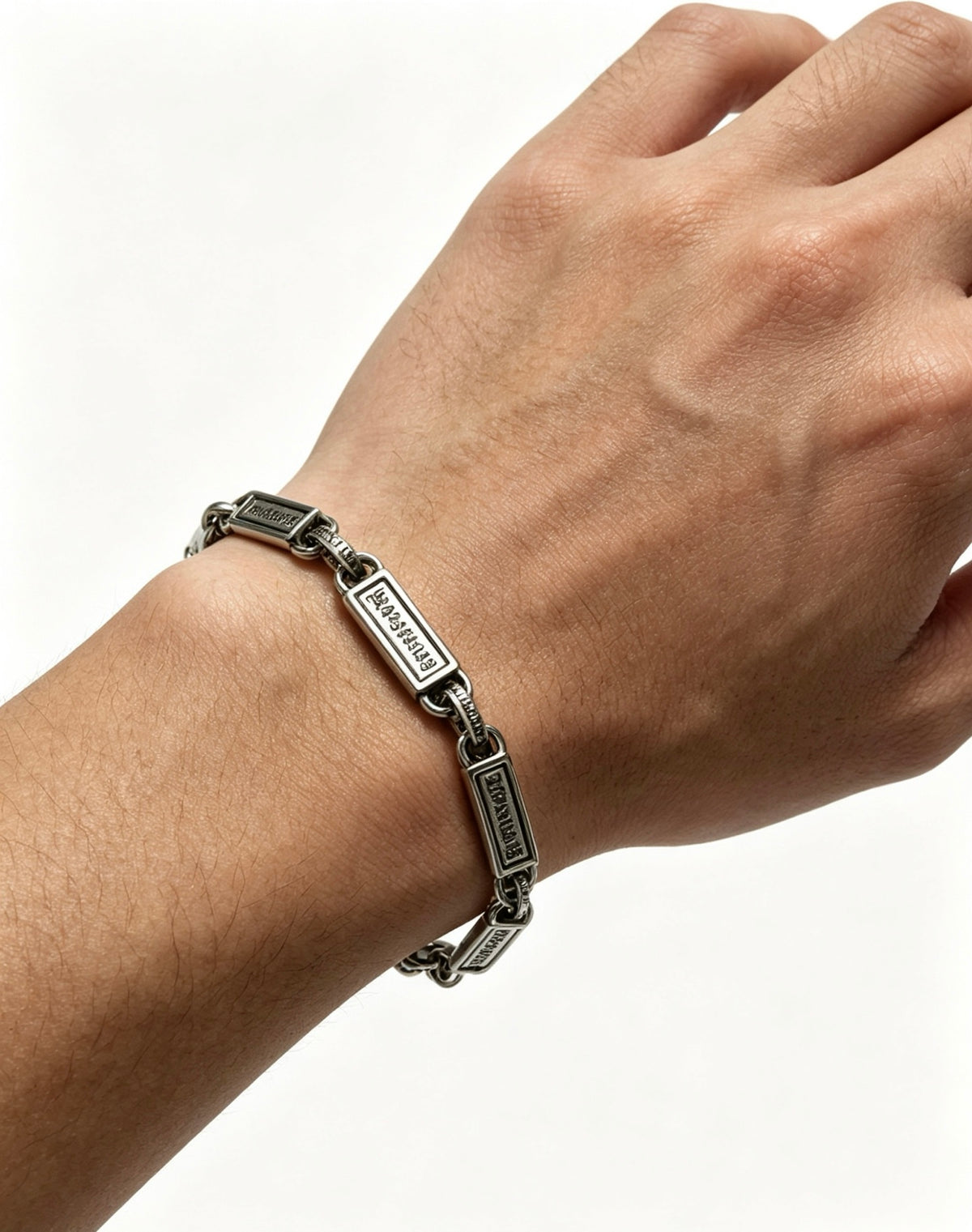 Signature Emblem Bracelet in Polished Metal-Tone – Design 001 main product view