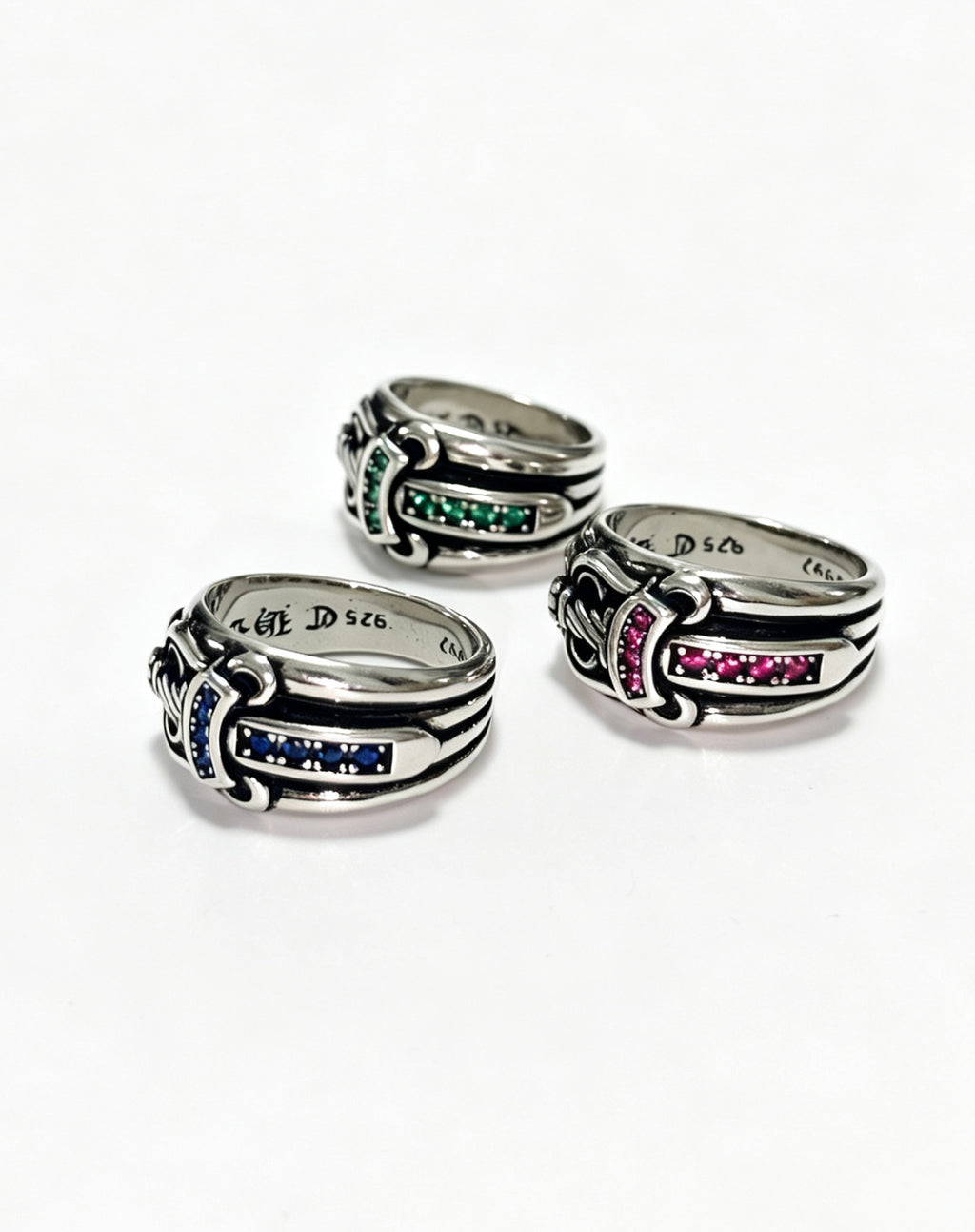 Signature Emblem Statement Ring in Polished Metal-Tone – Design 008 side detail