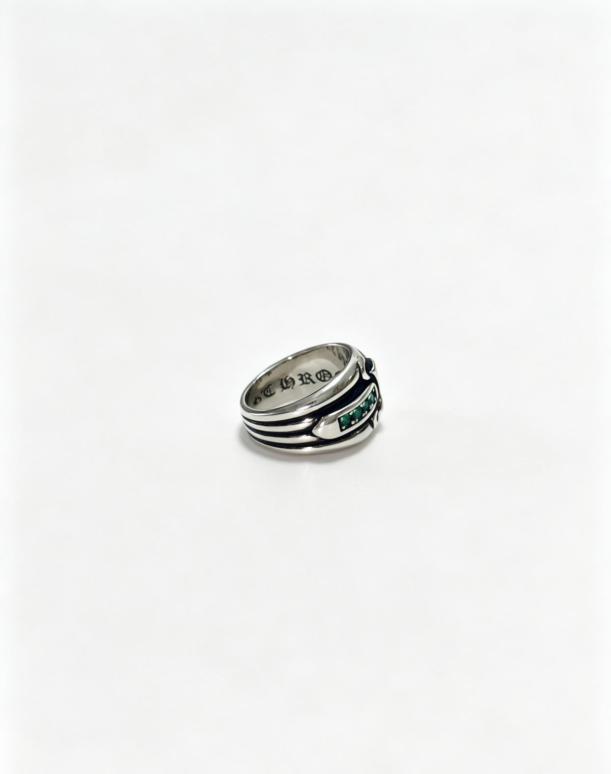 Signature Emblem Statement Ring in Polished Metal-Tone – Design 008 main product view
