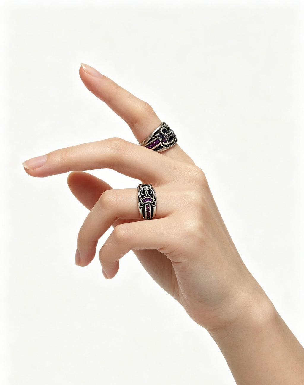 Cross Statement Ring in Metal-Tone – Design 07 front product view