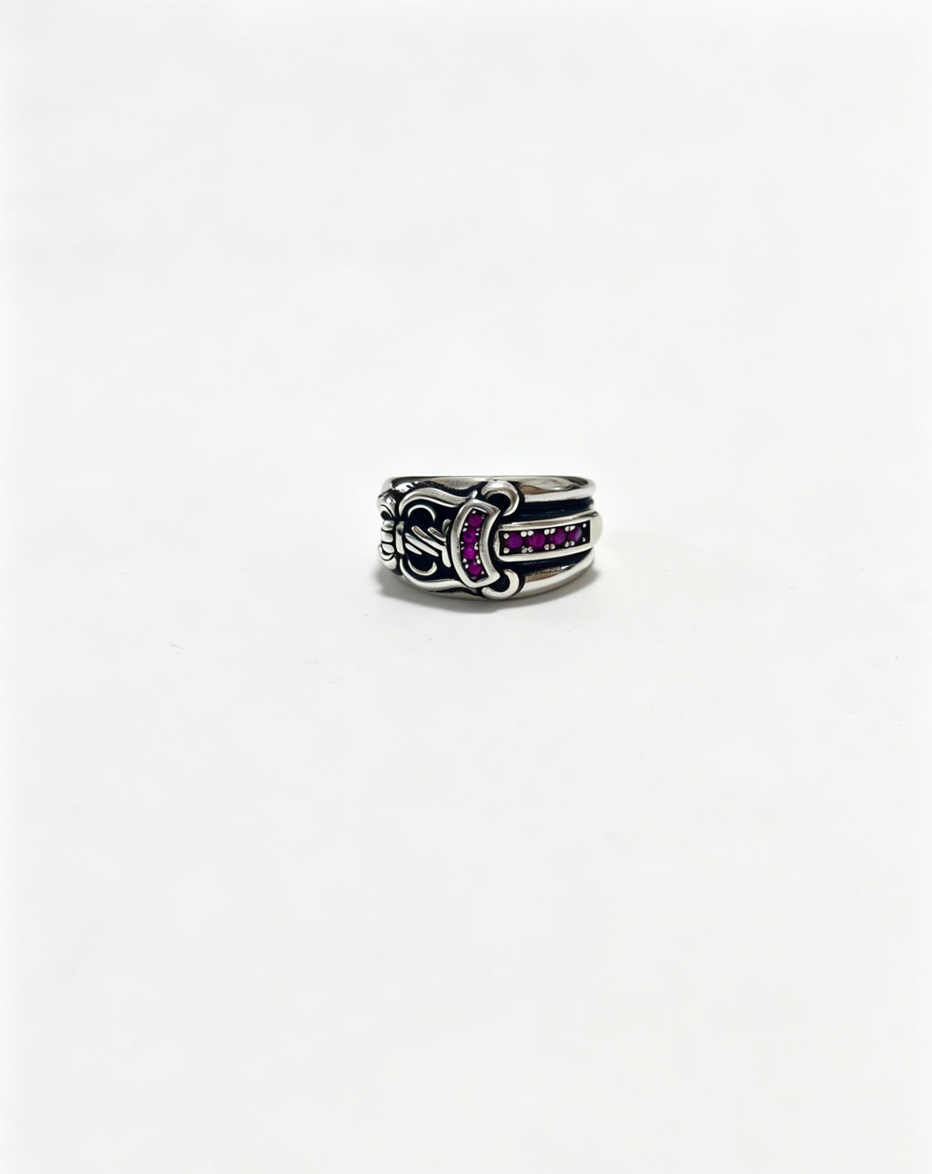 Signature Emblem Statement Ring in Polished Metal-Tone – Design 007 main product view