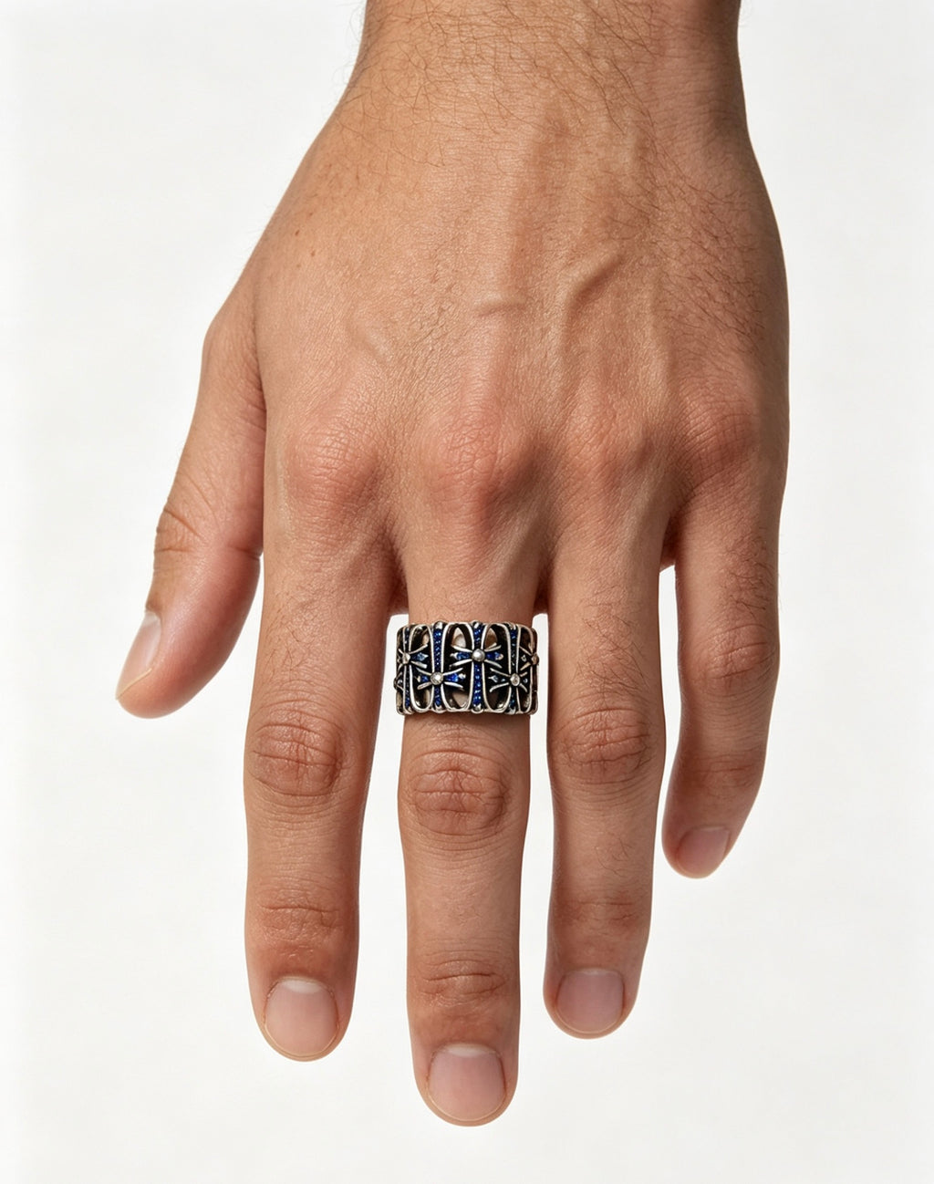 Cross Statement Ring in Metal-Tone – Design 04 main product view