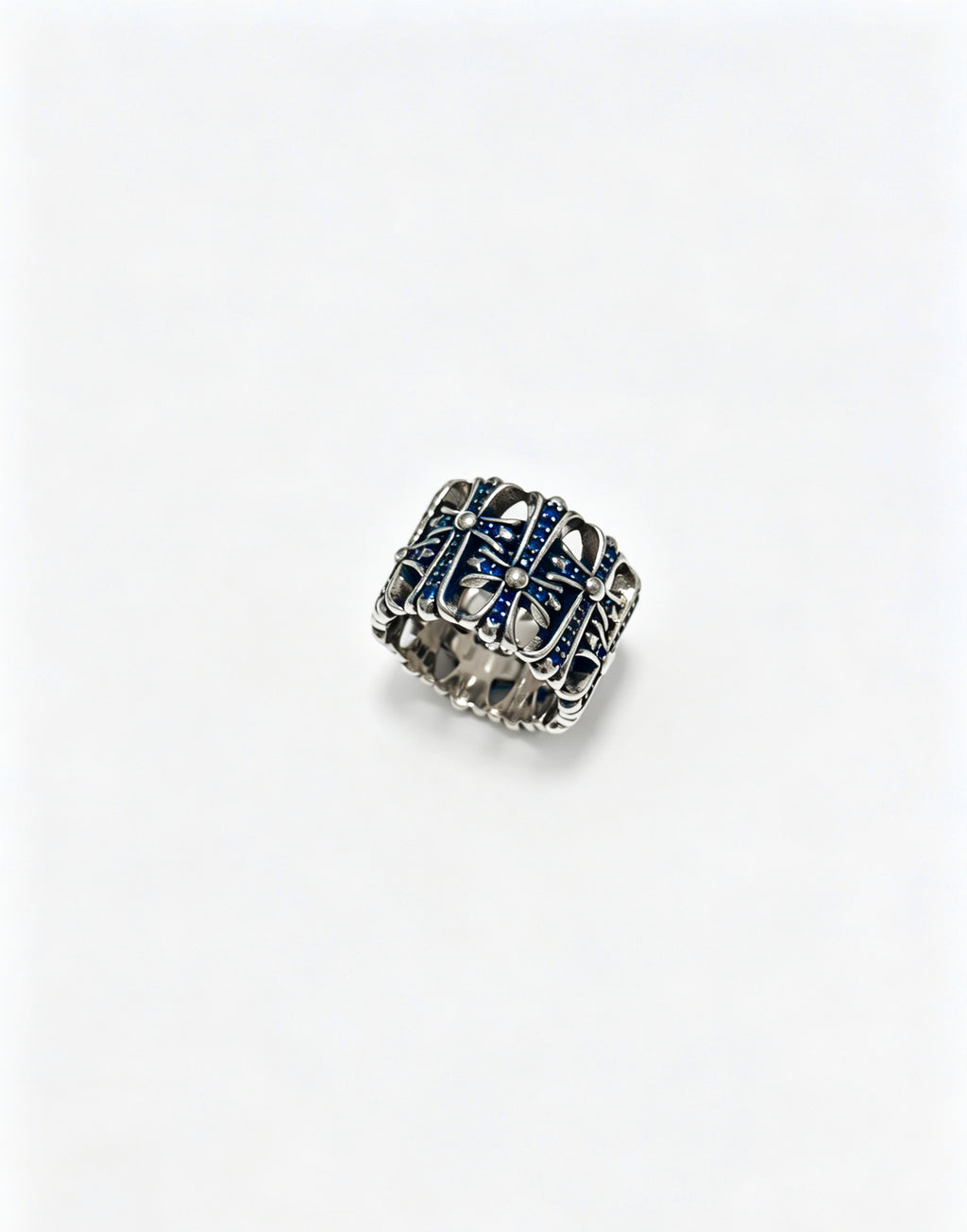 Cross Statement Ring in Metal-Tone – Design 04 front product view