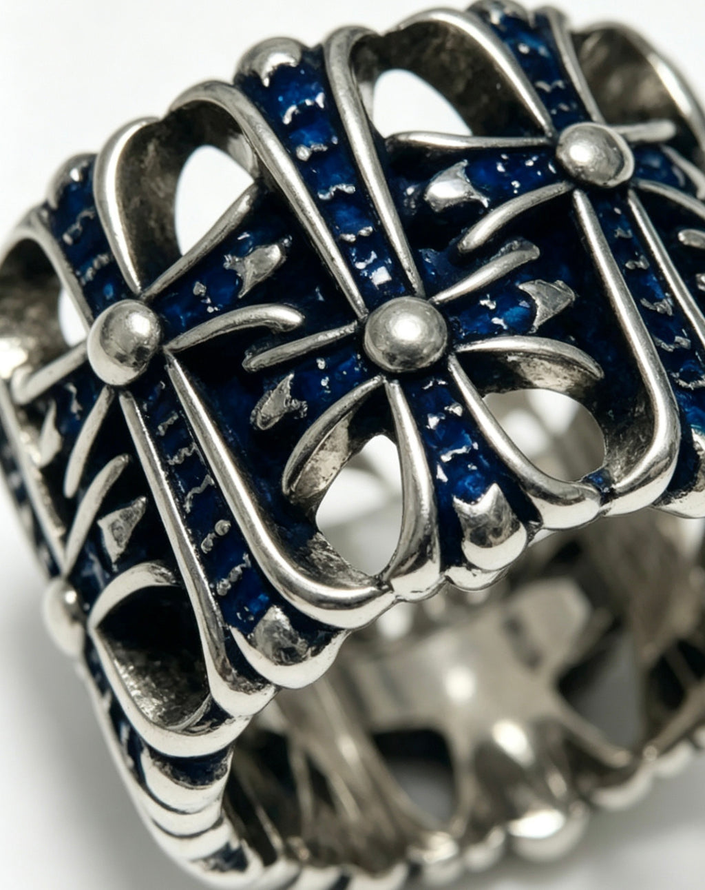 Cross Statement Ring in Metal-Tone – Design 04 styled product view