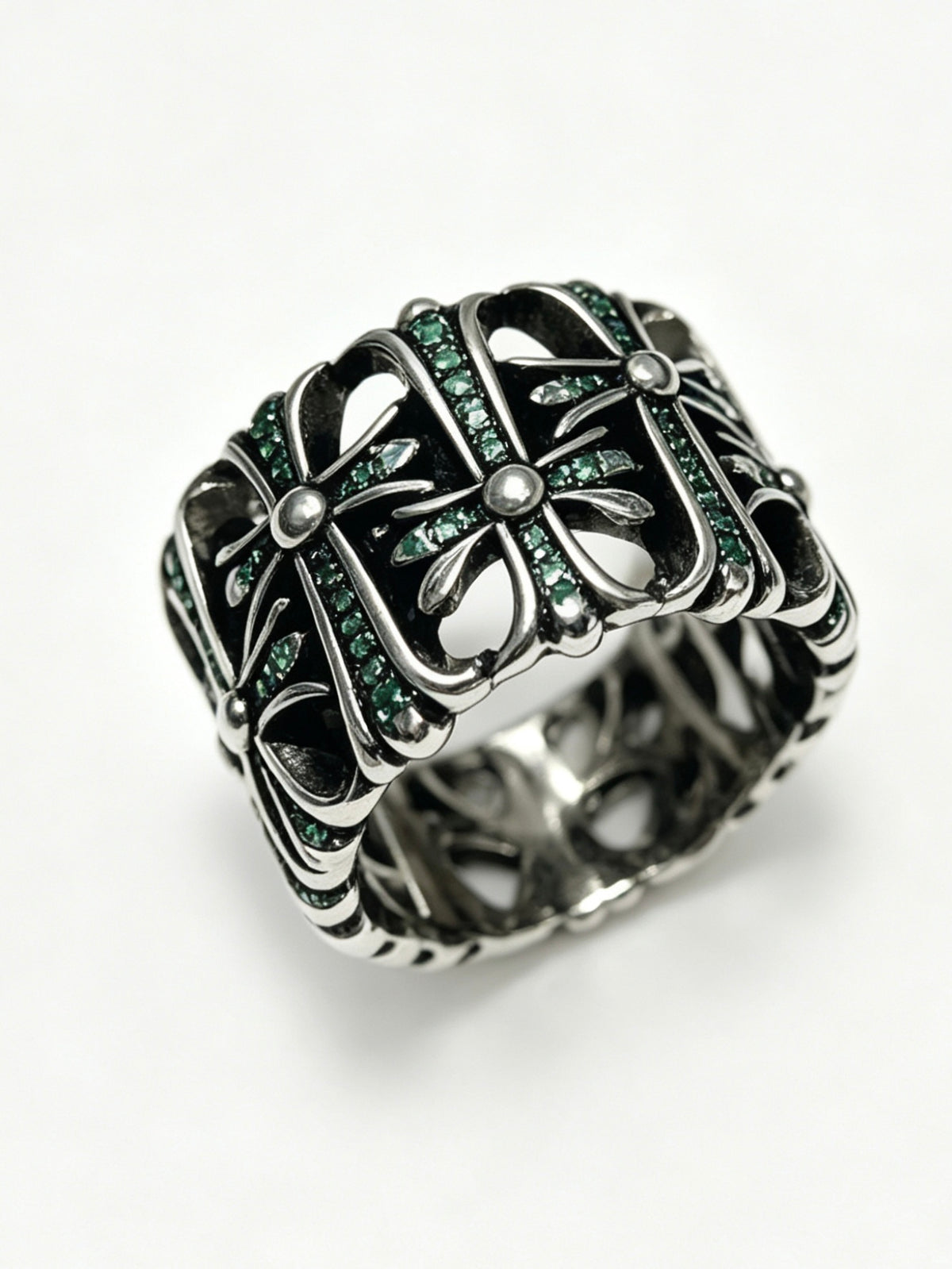 Cross Statement Ring in Metal-Tone – Design 03 close-up detail
