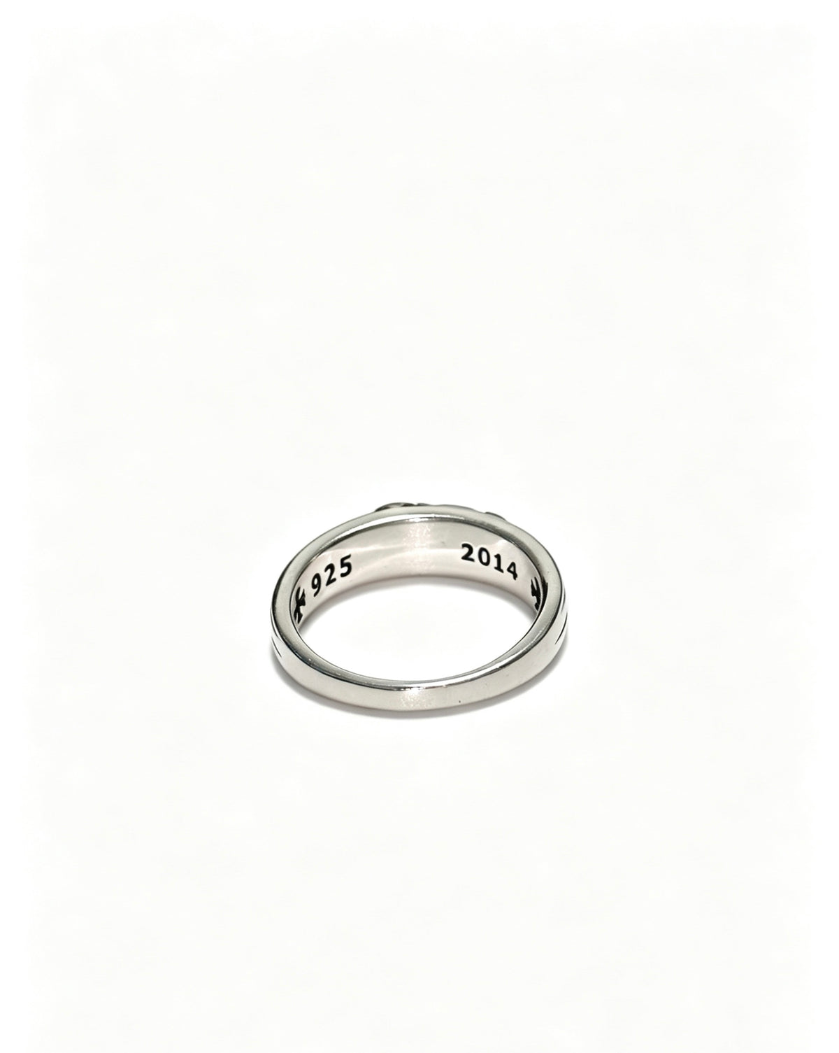 Signature Emblem Statement Ring in Polished Metal-Tone – Design 002 front product view