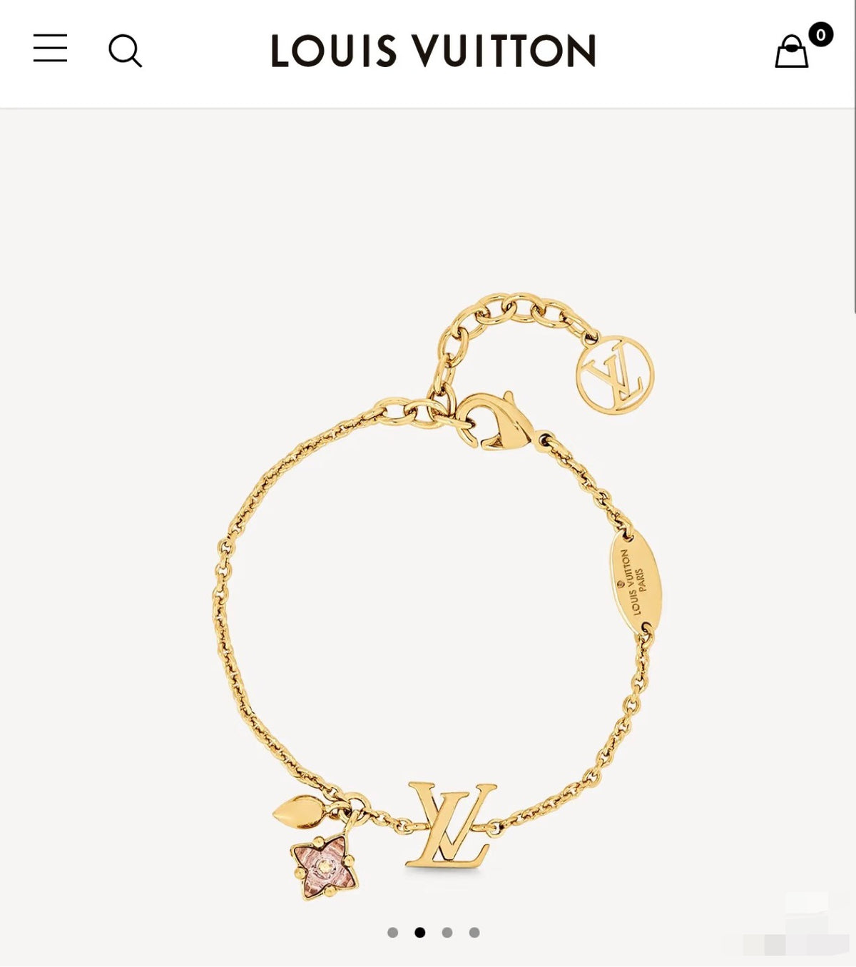 Letter Emblem Bracelet in Polished Metal-Tone – Design 001 main product view