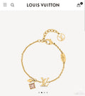 Letter Emblem Bracelet in Polished Metal-Tone – Design 003 main product view