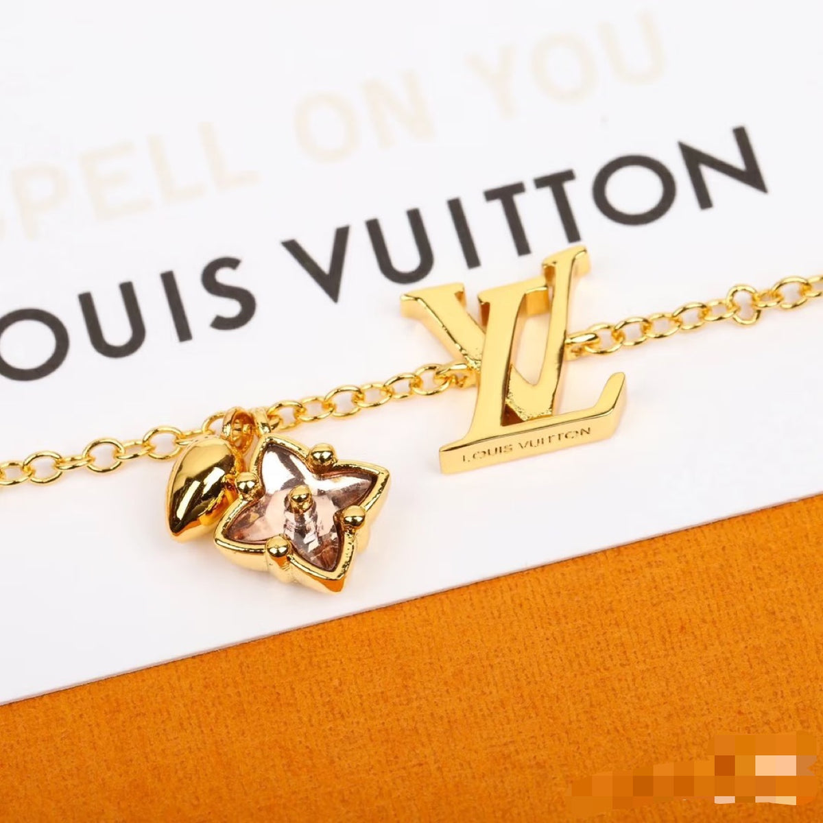 Letter Emblem Bracelet in Polished Metal-Tone – Design 001 side detail