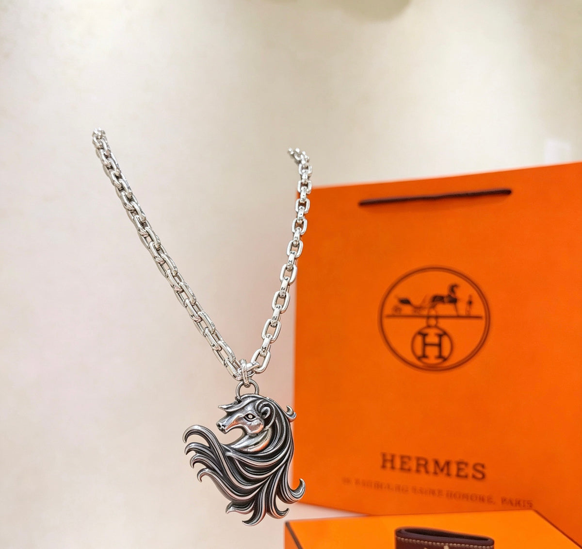 Toggle Pendant Necklace in Polished Metal-Tone – Toggle Detail – Design 010 main product view