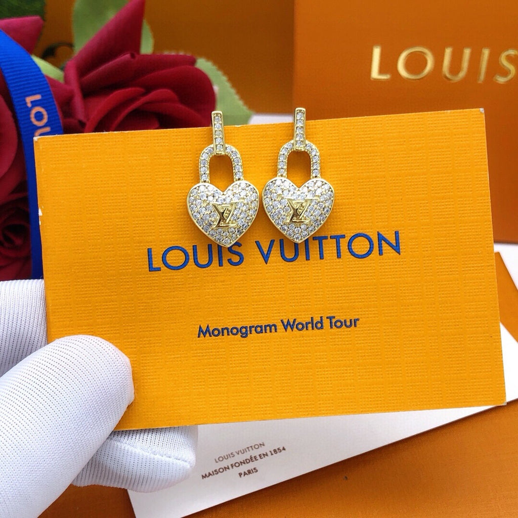Heart Stud Earrings in Gold-Tone – Design 001 styled product view