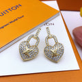 Heart Stud Earrings in Gold-Tone – Design 001 main product view