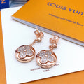 Geometric Emblem Stud Earrings in Rose-Gold-Tone – Rose Gold Detail main product view