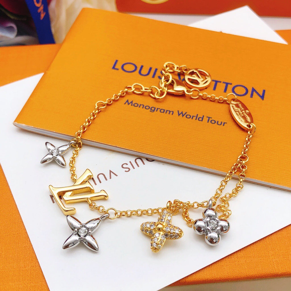 Geometric Emblem Bracelet in Gold-Tone – Design 007 main product view